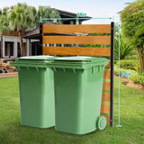 BOZTIY Air Conditioner Fence 1-Panel Equipment Fence 38 in. W x 60 in. H Privacy Fence w/ Metal Stakes Suitable for Lawn Chair