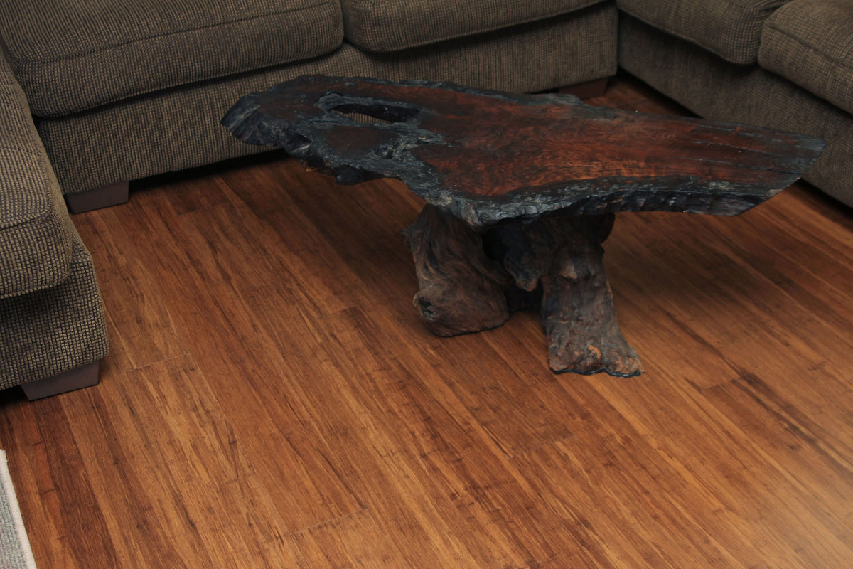 Cali Bamboo Eco-Engineered Prefinished Java Handscraped Bamboo Engineered Hardwood Flooring Sample, 9/16-in x 5-3/8-in