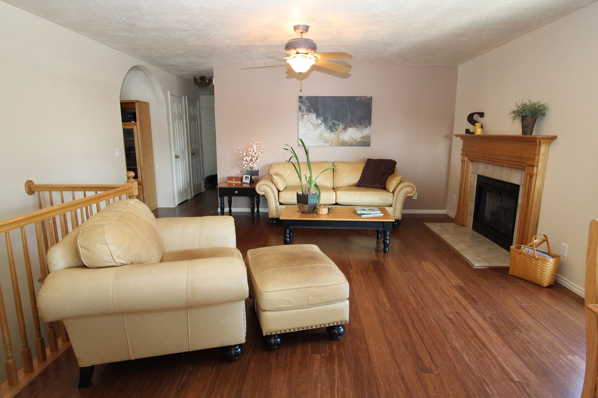 Cali Bamboo Fossilized Prefinished Mocha Bamboo 9/16-in T x 5-in W Smooth/Traditional Solid Hardwood Flooring Sample