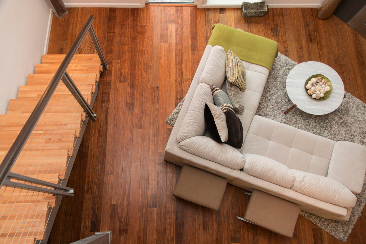 Cali Bamboo Fossilized Prefinished Java Bamboo Smooth/Traditional Locking Hardwood Flooring Sample