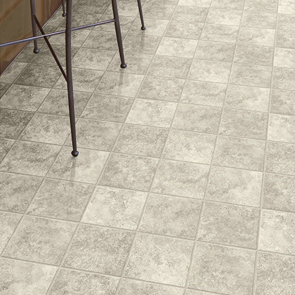 Congoleum AirStep Plus Oxford Square 12-ft W x Cut-to-Length London Fog Stone Look Low-Gloss Sheet Vinyl Flooring