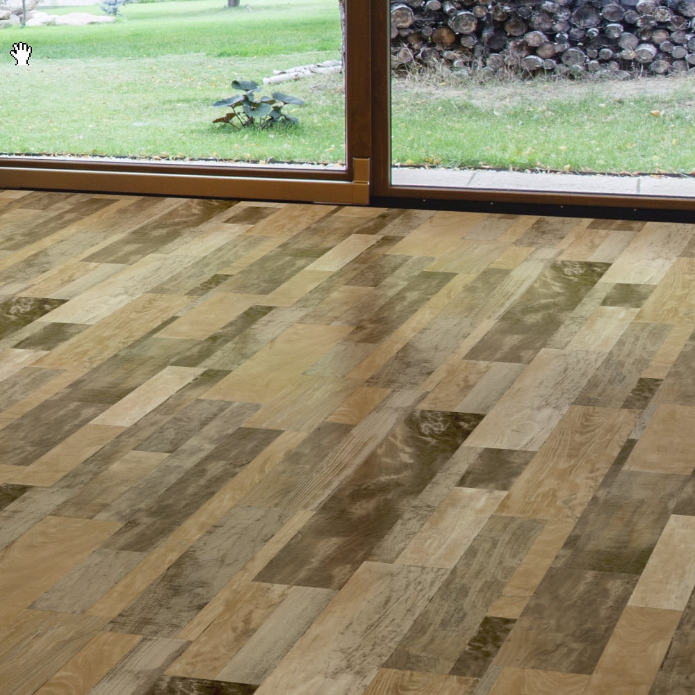 Congoleum AirStep Advantage Curious 12-ft W Cut-to-Length Magic Trick Wood-Look Low-Gloss Sheet Vinyl Flooring