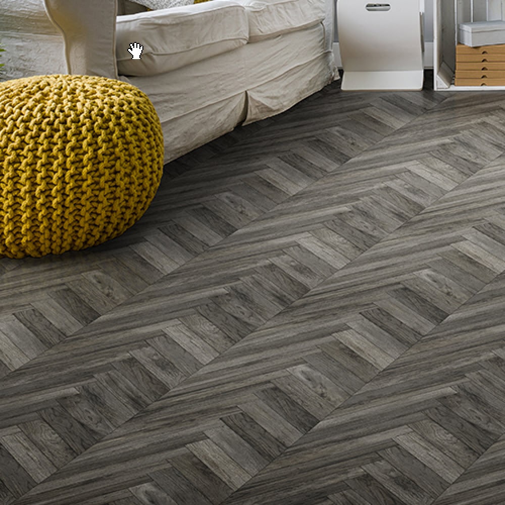Congoleum (Sample) AirStep Advantage Wonder Porpoise Waterproof Wood-Look Glue-Down Sheet Vinyl