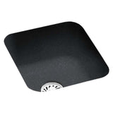 Undermount Solid Surface 13.4 in. 0-Hole Single Bowl Bar Sink in Black Galaxy