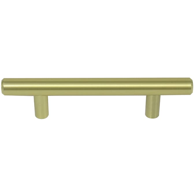 Laurey Melrose 3-in (76mm) Center to Center Satin Brass Cylindrical Bar Drawer Pull