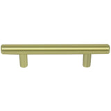 Laurey Melrose 3-in (76mm) Center to Center Satin Brass Cylindrical Bar Drawer Pull