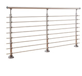 DOLLE 4-1/4-in x 36-in Prova Gray Aluminum Round Deck Baluster