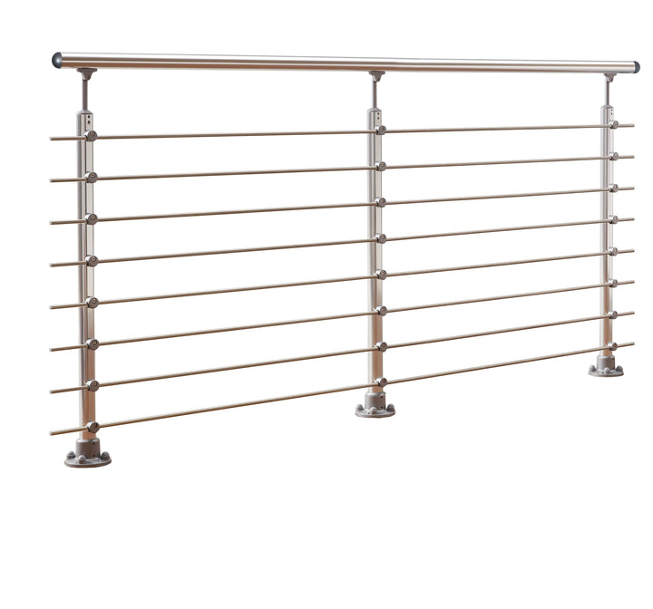 DOLLE Prova 6-ft x 36-in Brushed Aluminum Deck Rail Kit