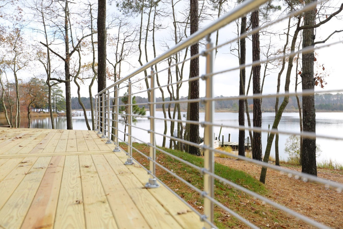 DOLLE 4-1/4-in x 36-in Prova Gray Aluminum Round Deck Baluster