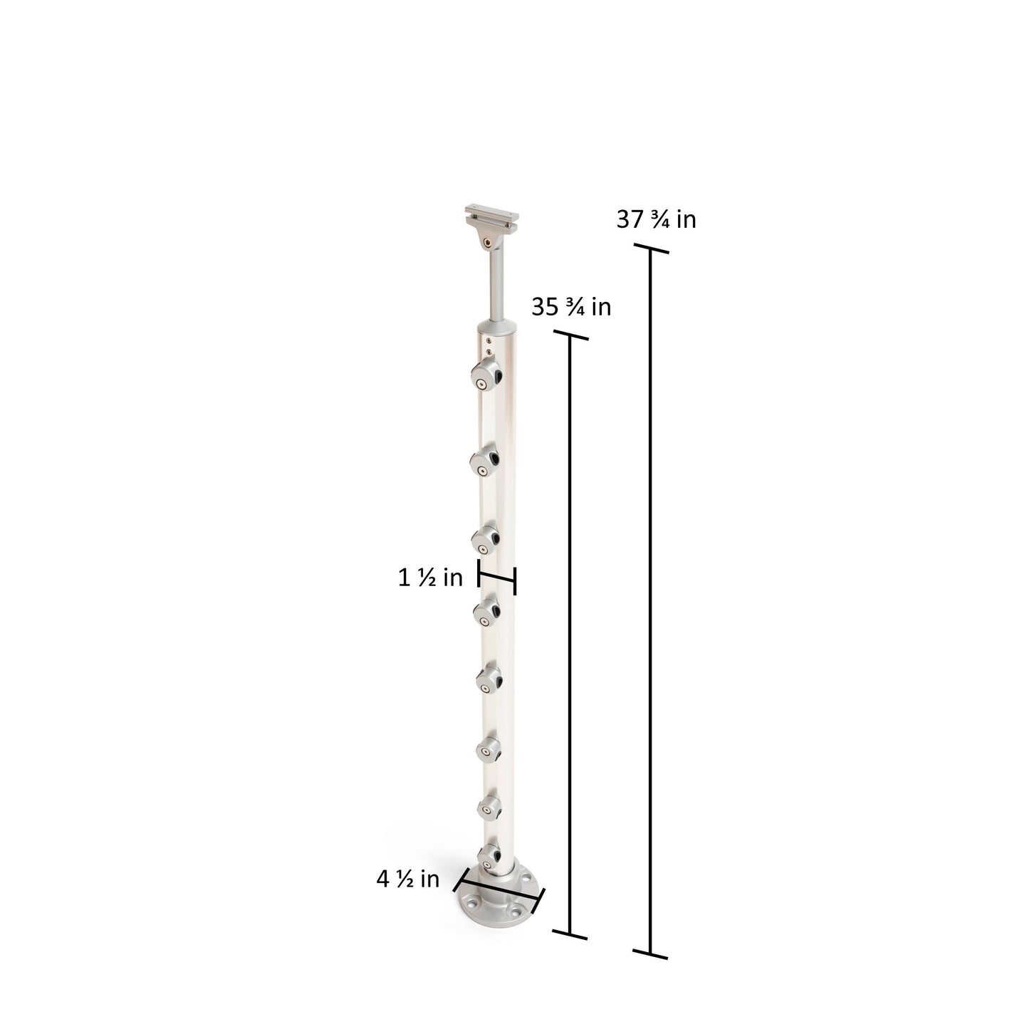 DOLLE 4-1/4-in x 36-in Prova Gray Aluminum Round Deck Baluster