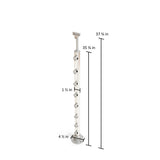 DOLLE 4-1/4-in x 36-in Prova Gray Aluminum Round Deck Baluster
