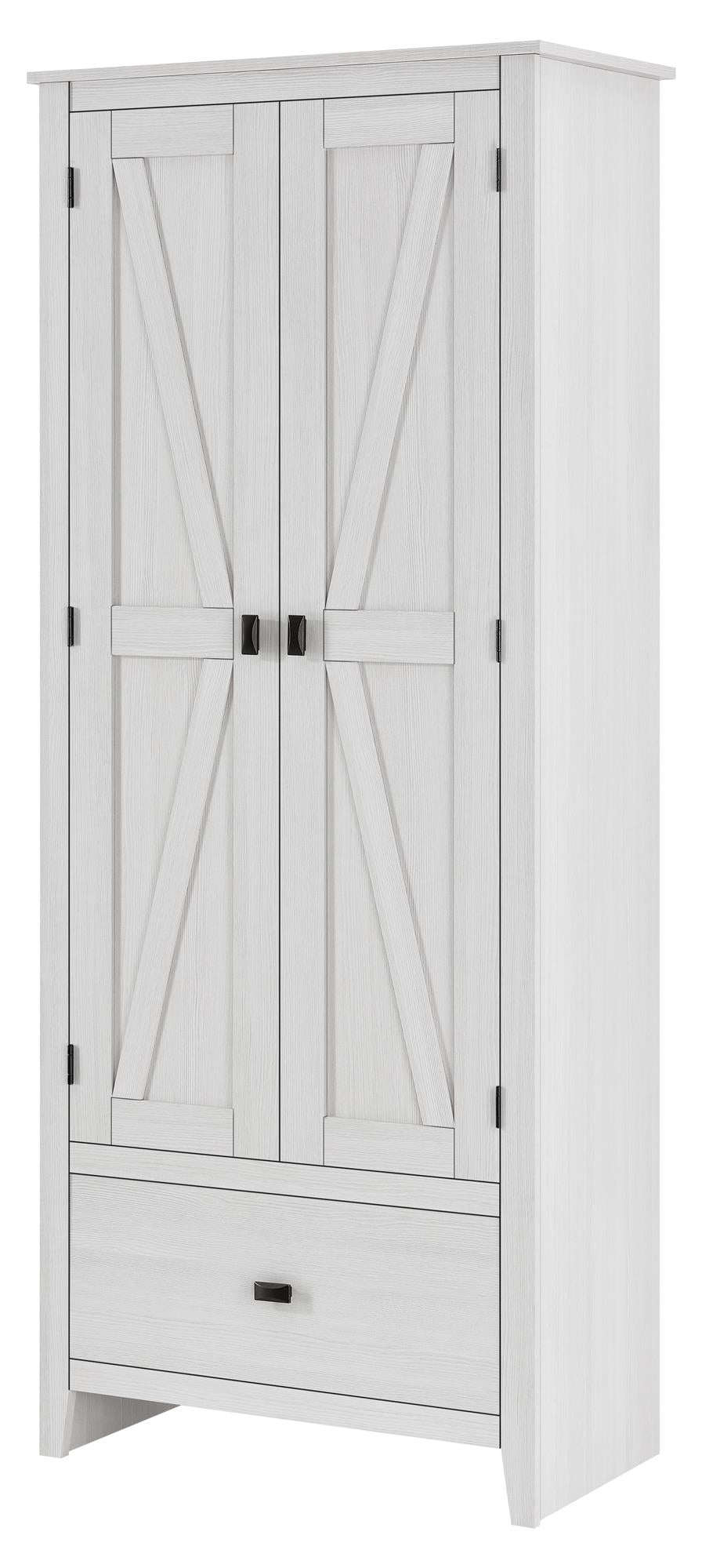 Ameriwood Home Winthrop 29.7-in x 71.9-in H Wood Composite Ivory Pine Freestanding or Wall-mount Utility Storage Cabinet