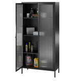 Ameriwood Home Ashbury Heights 35.38-in W x 72.83-in H Steel Black Freestanding Utility Storage Cabinet