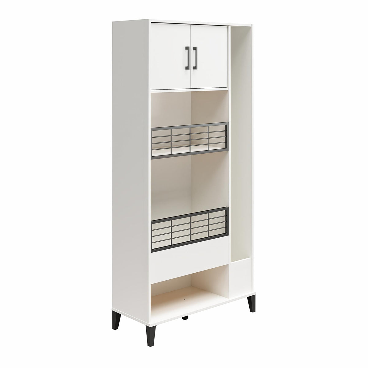 Ameriwood Home Amplus 35.67-in W x 76.65-in H Particleboard White Stipple Freestanding Utility Storage Cabinet