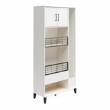 Ameriwood Home Amplus 35.67-in W x 76.65-in H Particleboard White Stipple Freestanding Utility Storage Cabinet