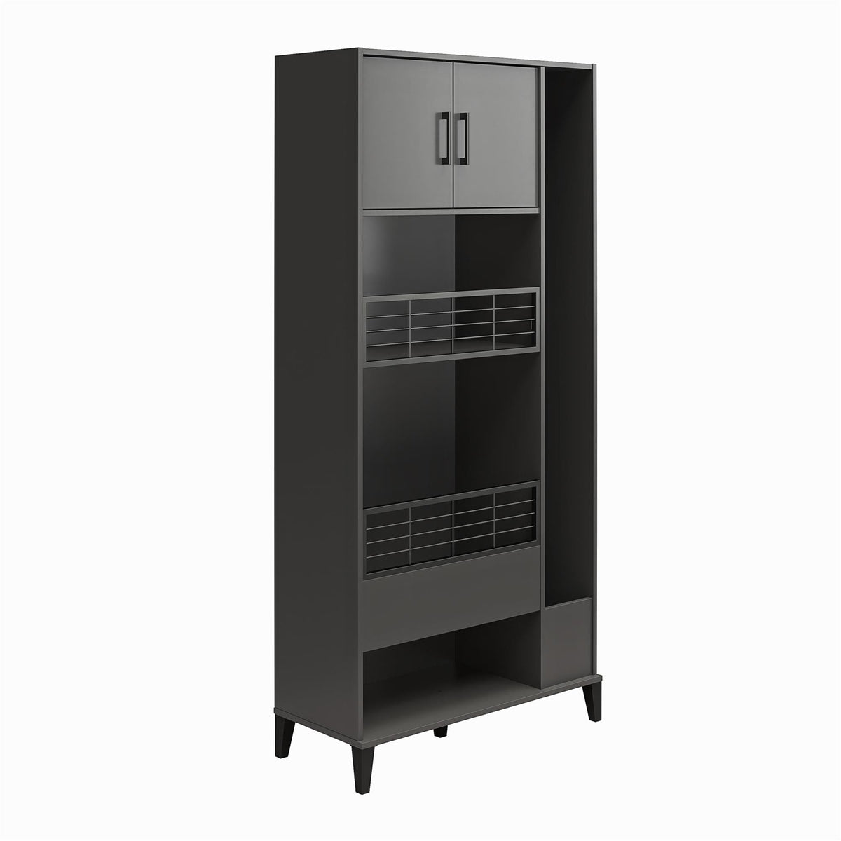 Ameriwood Home Amplus 35.67-in W x 76.65-in H Particleboard Graphite Freestanding Utility Storage Cabinet