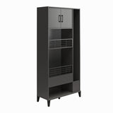 Ameriwood Home Amplus 35.67-in W x 76.65-in H Particleboard Graphite Freestanding Utility Storage Cabinet