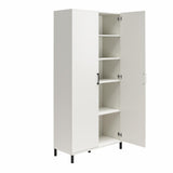 Ameriwood Home Versa 23.7-in W x 75.2-in H Particleboard White Freestanding Utility Storage Cabinet