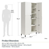 Ameriwood Home Versa 23.7-in W x 75.2-in H Particleboard White Freestanding Utility Storage Cabinet