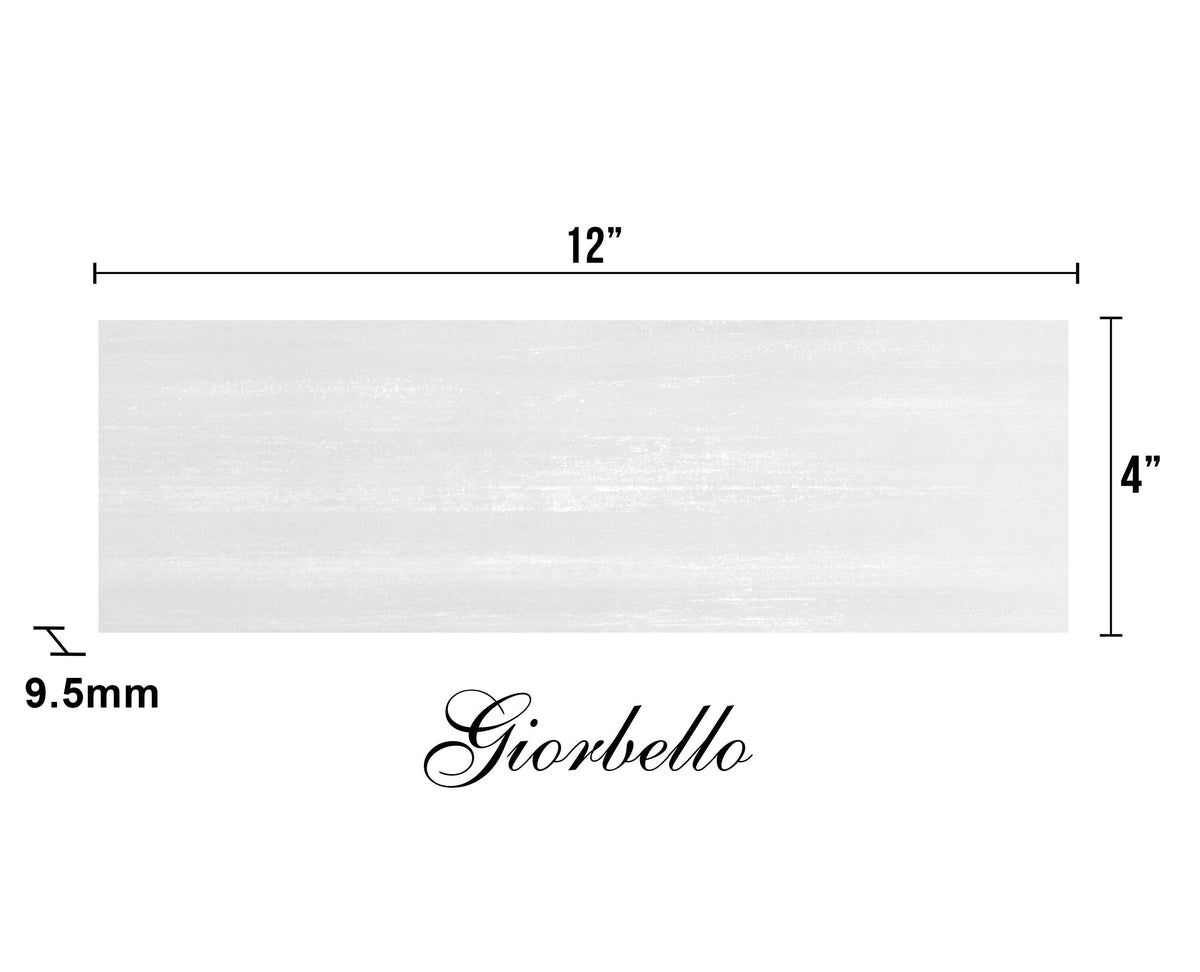 Giorbello Spazio Lazer White 4-in x 12-in Matte Porcelain Floor and Wall Tile (8-sq. ft/ Carton)