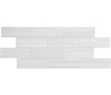 Giorbello (Sample) Spazio Lazer White/Matte 4-in x 12-in Matte Porcelain Floor and Wall Tile