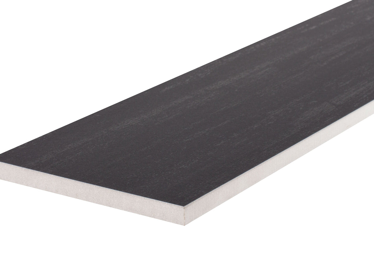 Giorbello (Sample) Spazio Lazer Black/Matte 4-in x 12-in Matte Porcelain Floor and Wall Tile