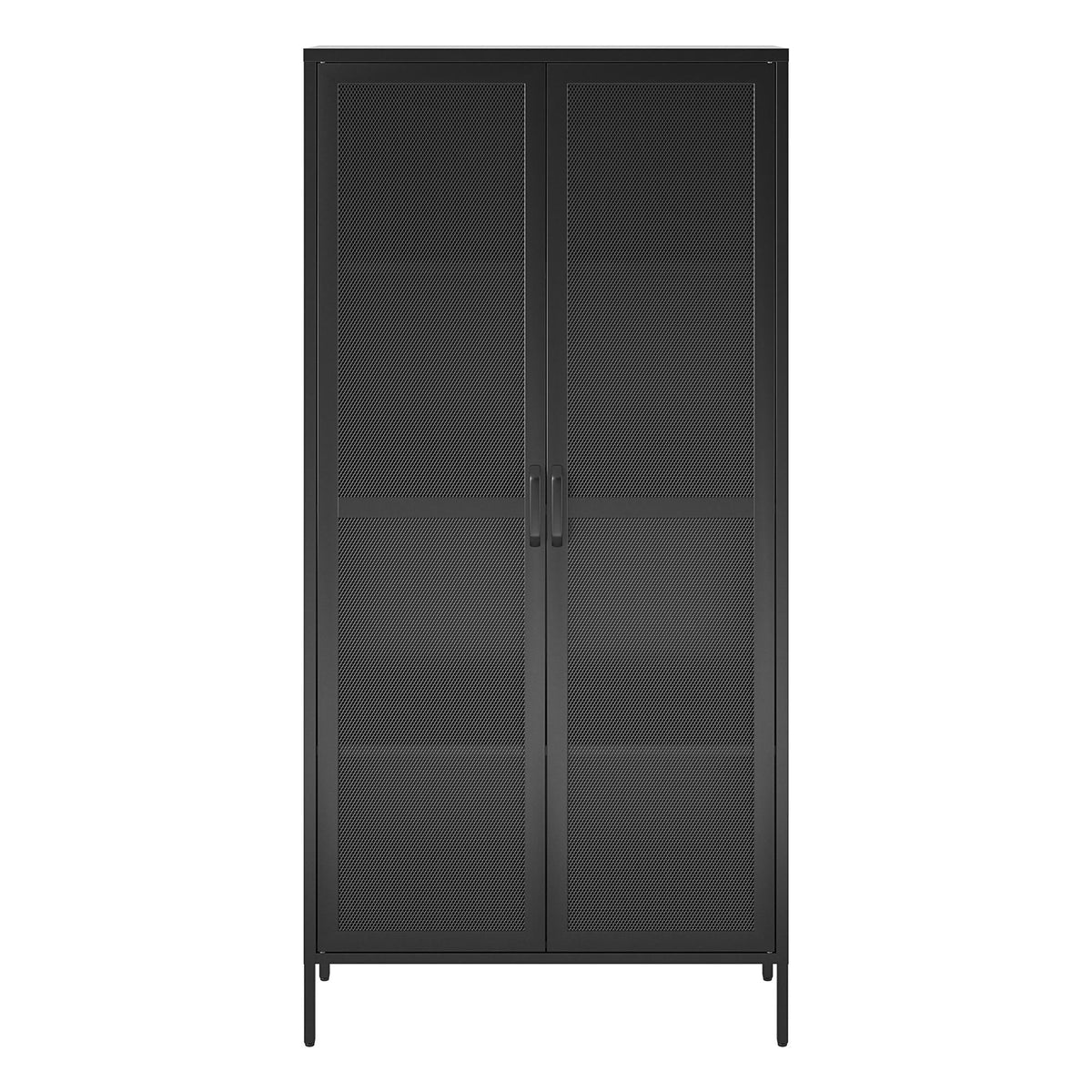 Ameriwood Home Sunset District 35.38-in W x 72.83-in H Steel Black Freestanding Utility Storage Cabinet
