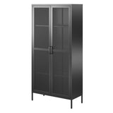 Ameriwood Home Sunset District 35.38-in W x 72.83-in H Steel Black Freestanding Utility Storage Cabinet