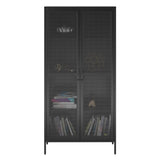 Ameriwood Home Sunset District 35.38-in W x 72.83-in H Steel Black Freestanding Utility Storage Cabinet