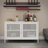 Ameriwood Home Sunset District 39.37-in W x 25.2-in H Steel White Freestanding Utility Storage Cabinet