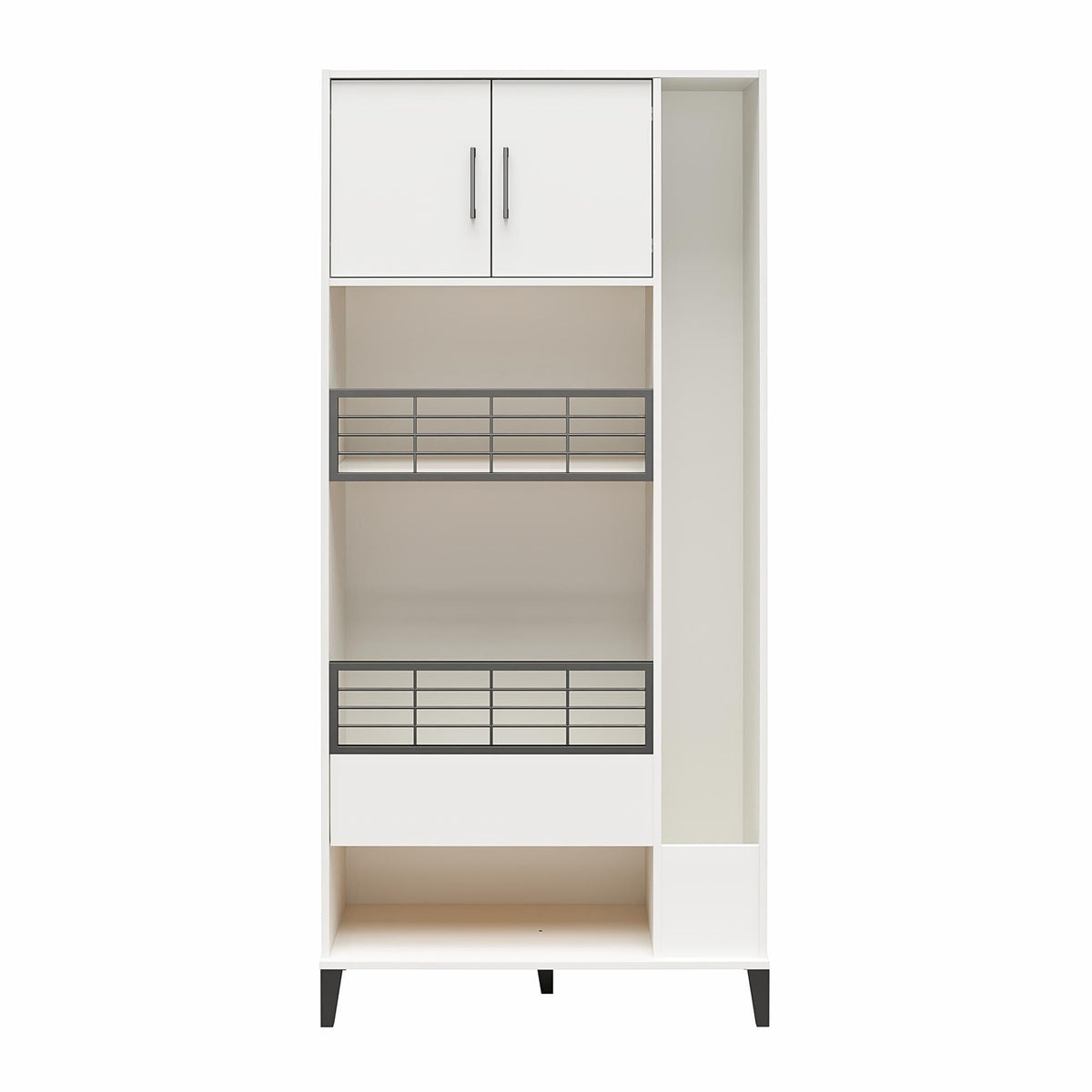Ameriwood Home Amplus 35.67-in W x 76.65-in H Particleboard White Stipple Freestanding Utility Storage Cabinet