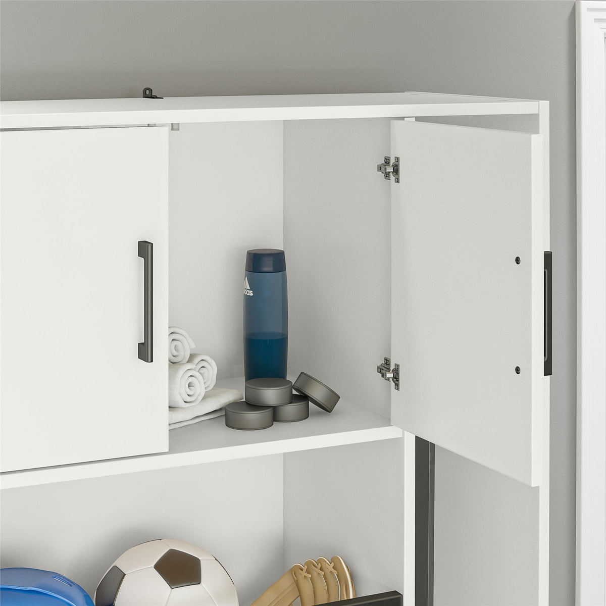 Ameriwood Home Amplus 35.67-in W x 76.65-in H Particleboard White Stipple Freestanding Utility Storage Cabinet