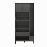 Ameriwood Home Amplus 35.67-in W x 76.65-in H Particleboard Graphite Freestanding Utility Storage Cabinet