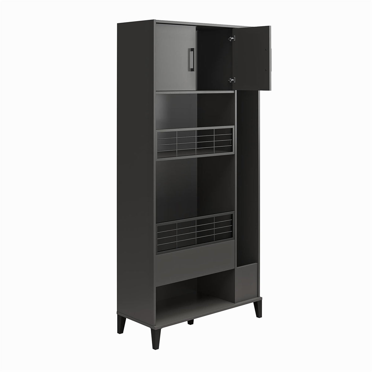 Ameriwood Home Amplus 35.67-in W x 76.65-in H Particleboard Graphite Freestanding Utility Storage Cabinet