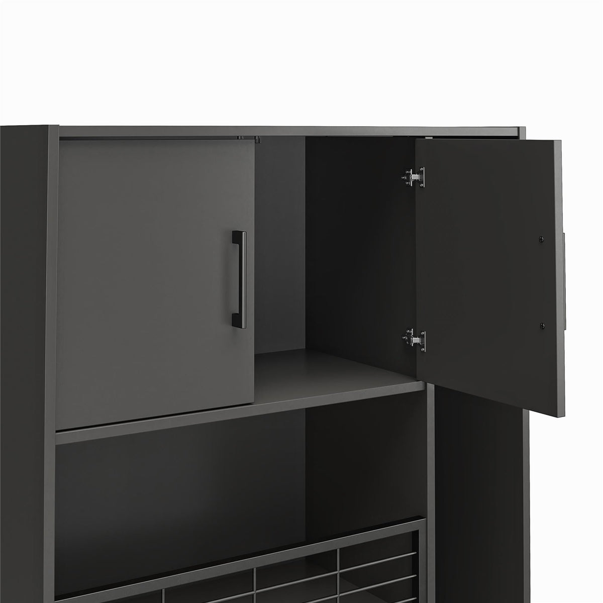 Ameriwood Home Amplus 35.67-in W x 76.65-in H Particleboard Graphite Freestanding Utility Storage Cabinet