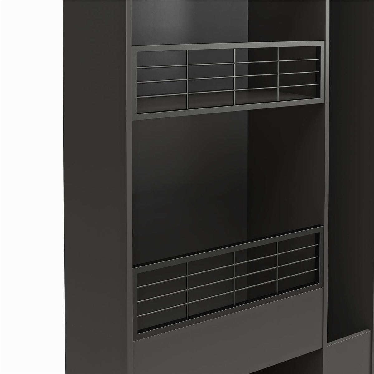Ameriwood Home Amplus 35.67-in W x 76.65-in H Particleboard Graphite Freestanding Utility Storage Cabinet
