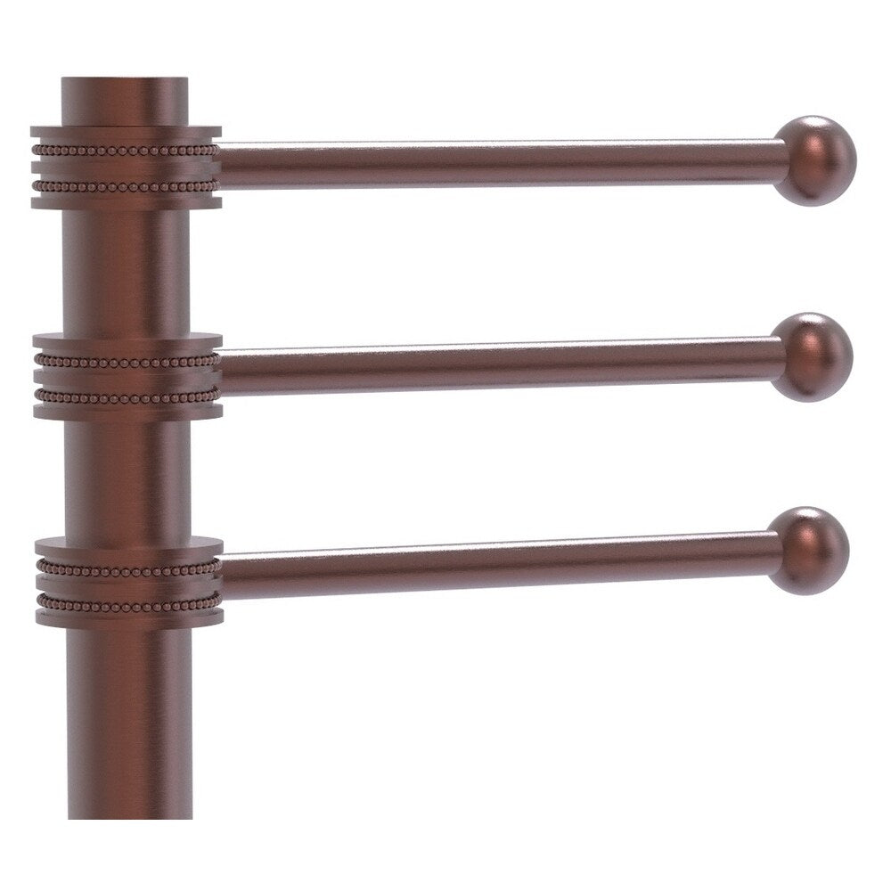 Allied Brass Antique Copper Freestanding Towel Rack