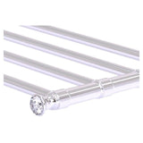 Allied Brass Carolina Crystal Collection 24-in Wall-Mount Towel Shelf, Satin Chrome