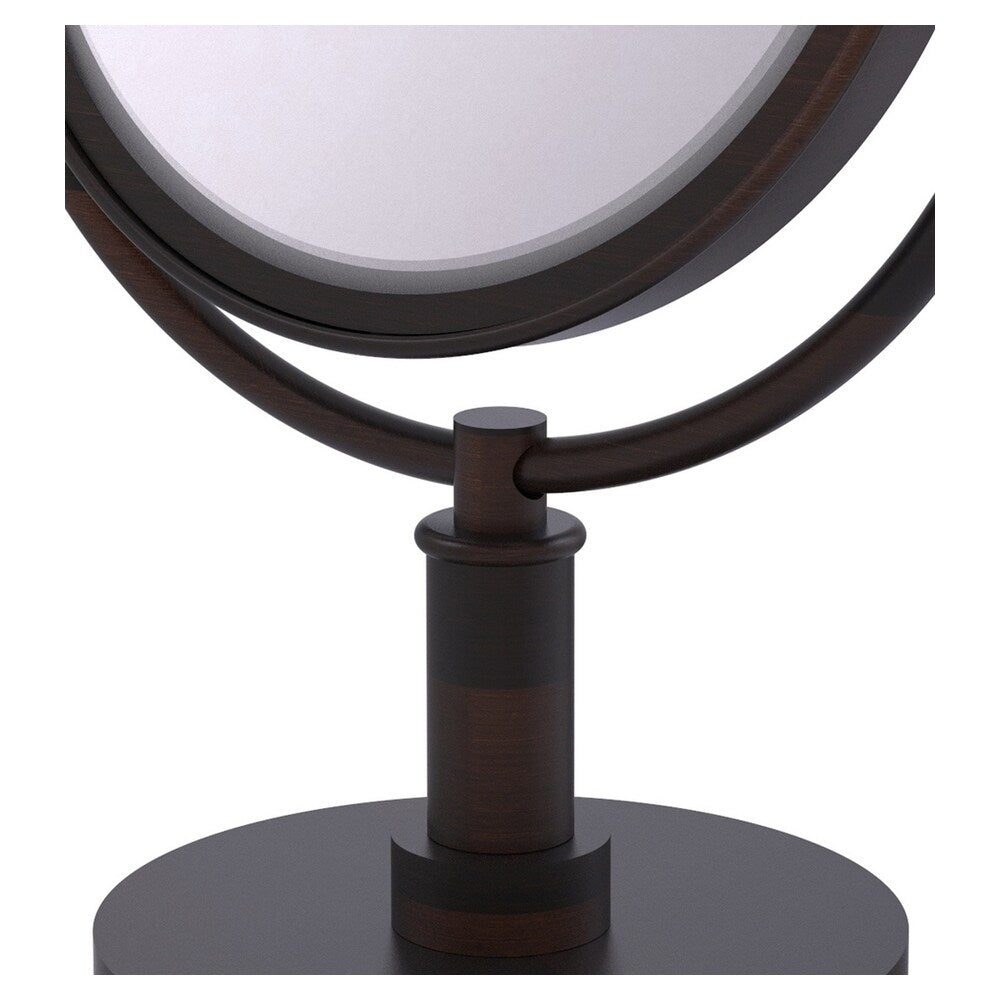 Allied Brass 8-in x 15-in Distressed Bronze Double-Sided Magnifying Countertop Vanity Mirror