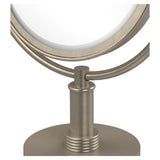 Allied Brass 8-in x 15-in Antique Pewter Double-Sided 2X Magnifying Countertop Vanity Mirror