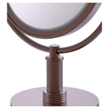 Allied Brass 8-in x 15-in Antique Copper Double-Sided 5X Magnifying Countertop Vanity Mirror