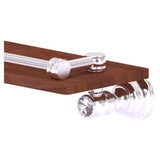 Allied Brass Carolina Crystal Satin Chrome 1-Tier Brass Wall Mount Bathroom Shelf, 22 in x 5 in