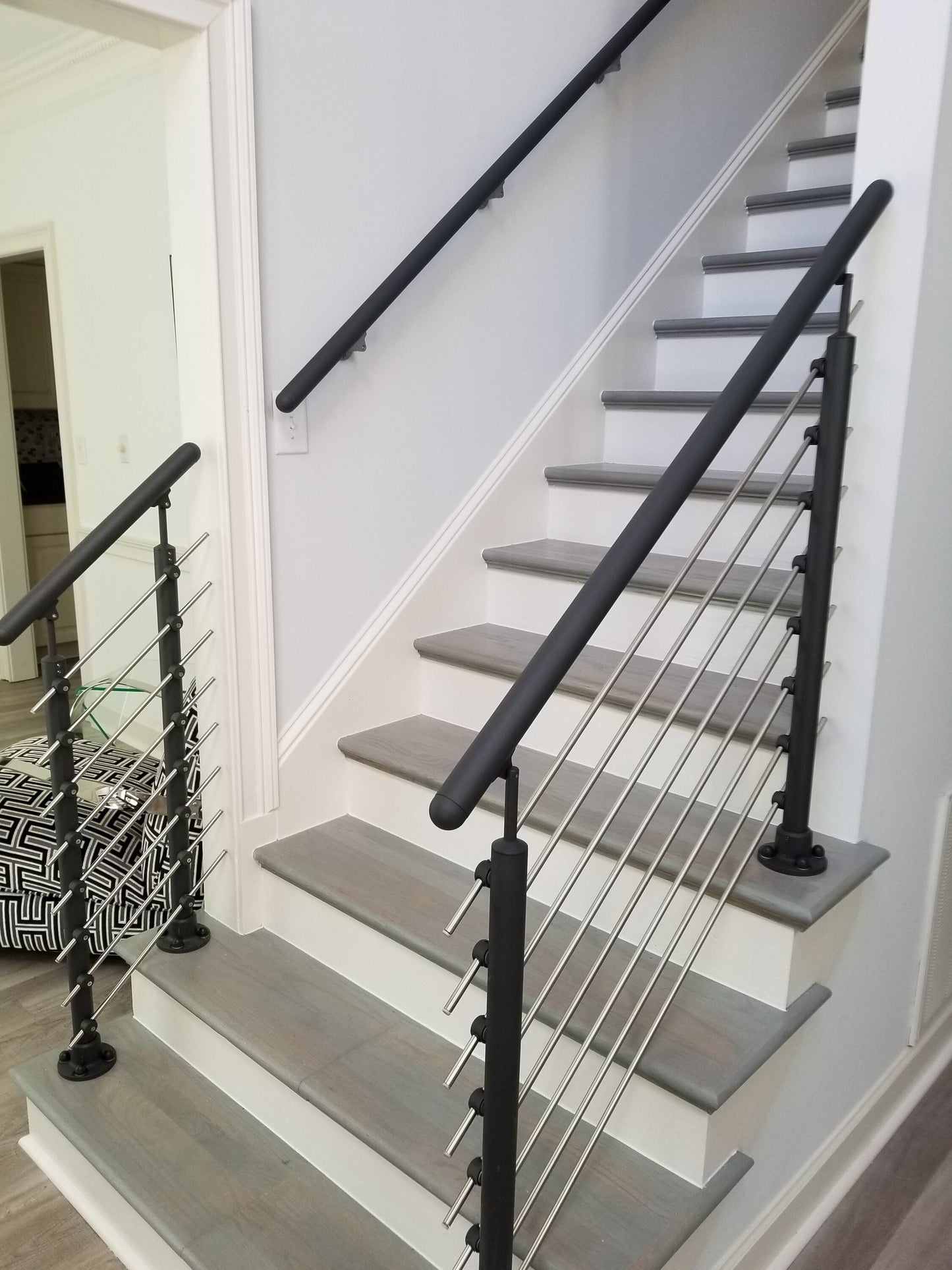DOLLE 4-1/4-in x 36-in Anthracite Aluminum Round Deck Baluster