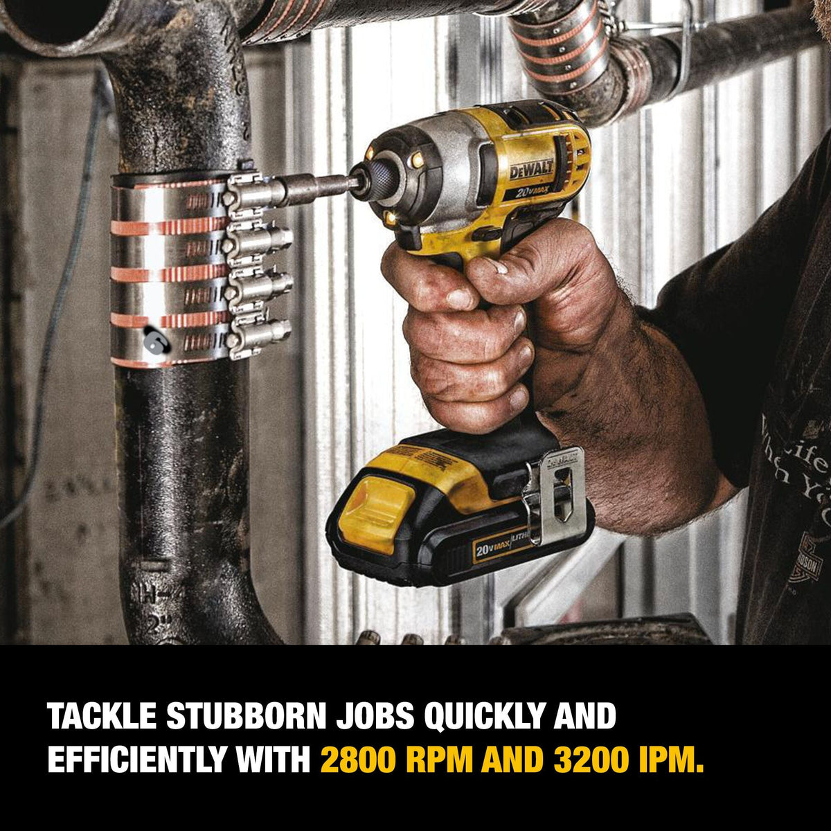DEWALT 20-Volt MAX Variable Speed Cordless Impact Driver Kit, 1/4-in Hex, 1 Battery & Charger Included (DCF885C1)