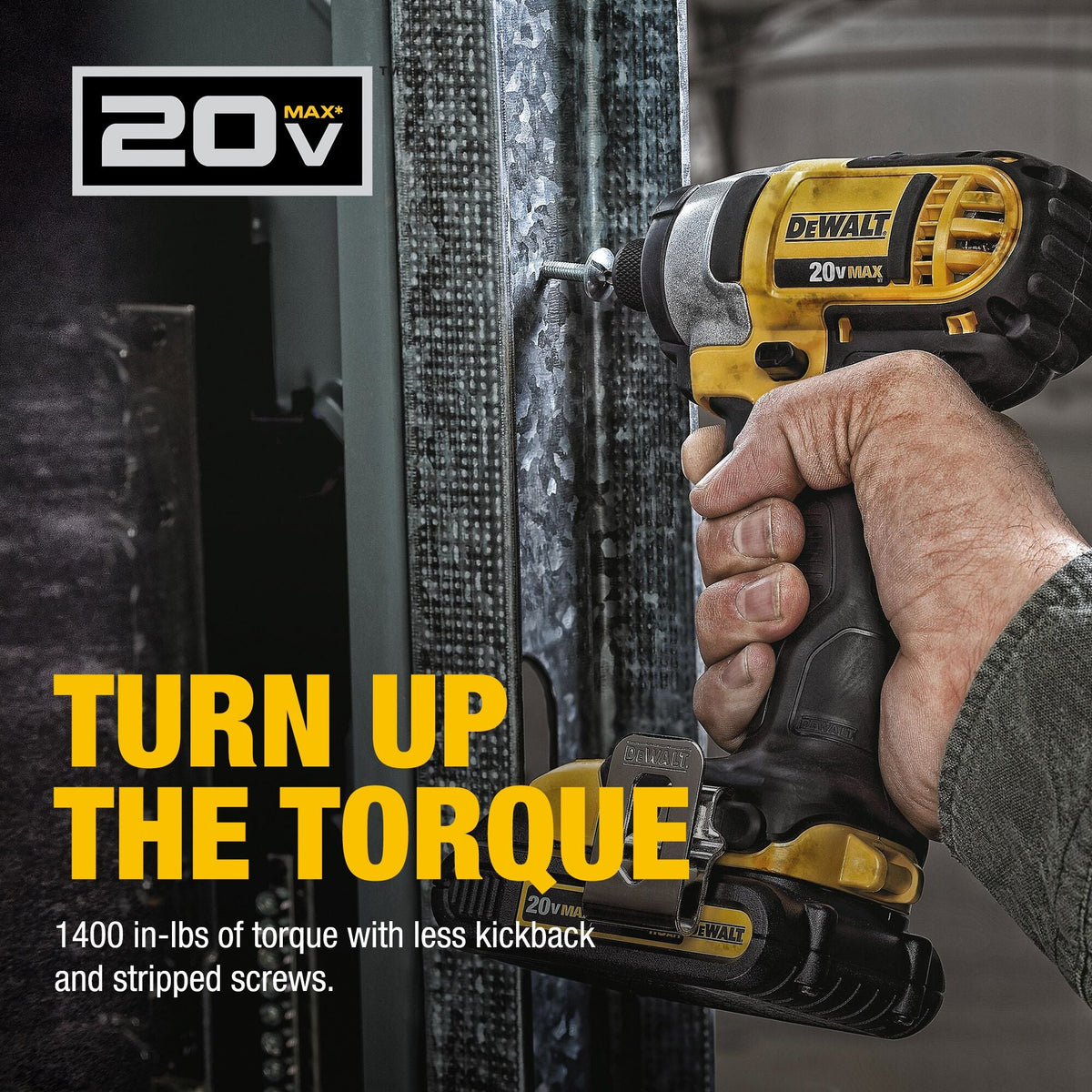 DEWALT 20-Volt MAX Variable Speed Cordless Impact Driver Kit, 1/4-in Hex, 1 Battery & Charger Included (DCF885C1)