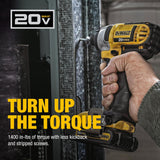DEWALT 20-Volt MAX Variable Speed Cordless Impact Driver Kit, 1/4-in Hex, 1 Battery & Charger Included (DCF885C1)