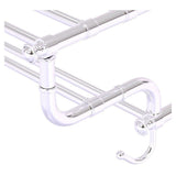 Allied Brass Carolina Collection 30-in Towel Shelf with Double Towel Bar in Polished Chrome