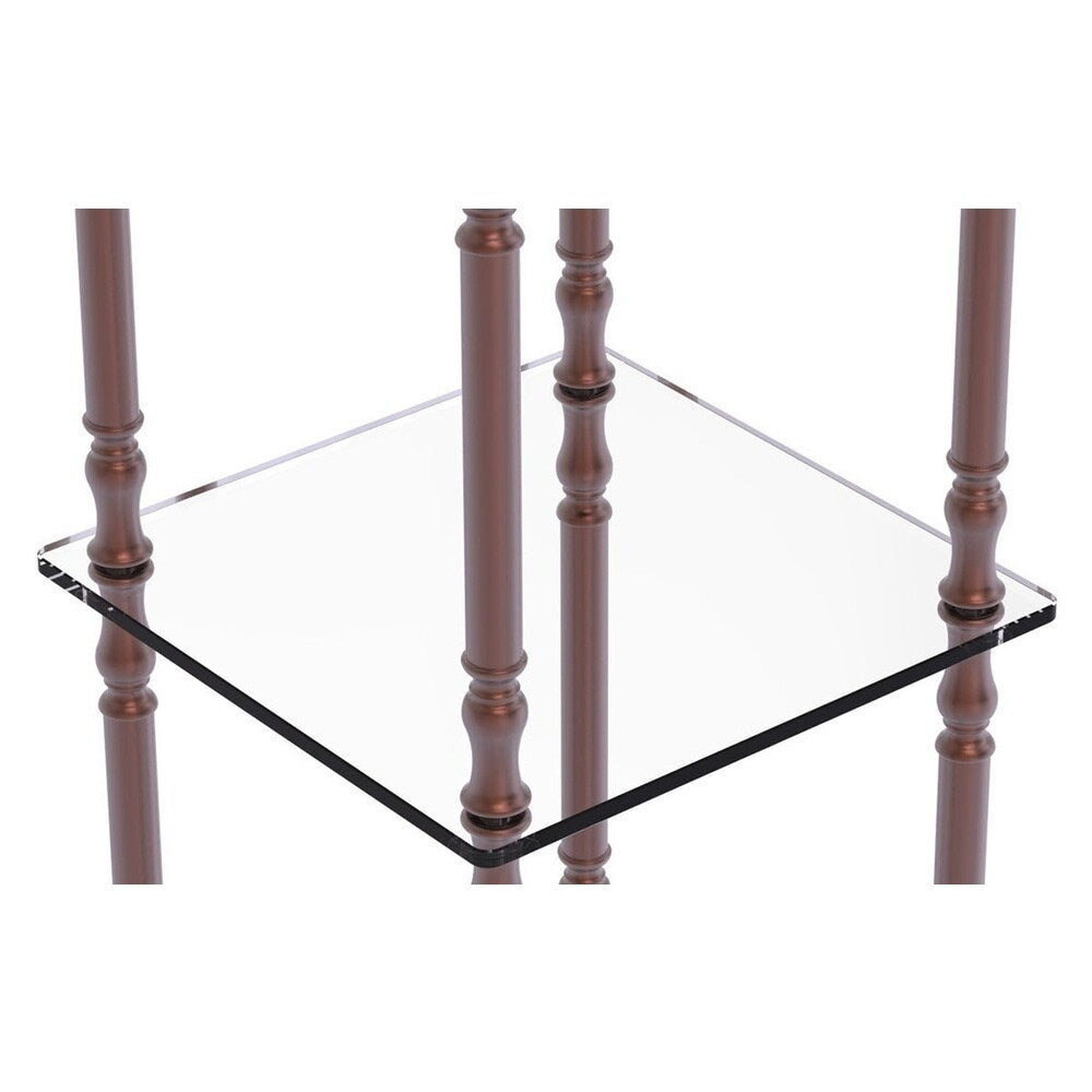 Allied Brass Antique Copper 3-Shelf Étagère, 14-in W x 38-in H x 14-in D