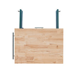 Powell Green Wood Base with Wood Butcher Block Top Rolling Kitchen Cart (28-in x 20.25-in x 33.5-in)