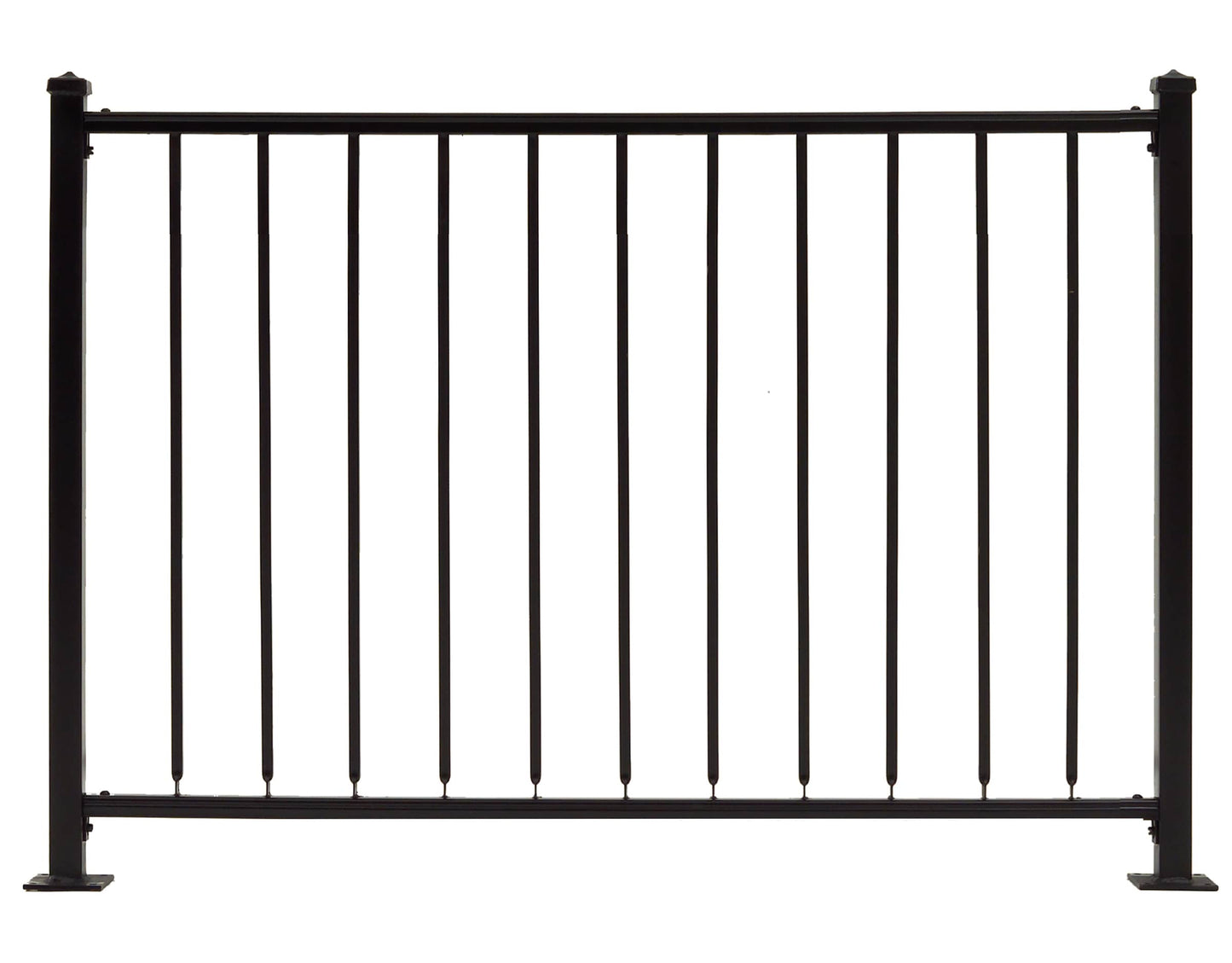Gilpin Hampton 4-ft x 1.25-in x 32-in Black Metal Deck Rail Kit